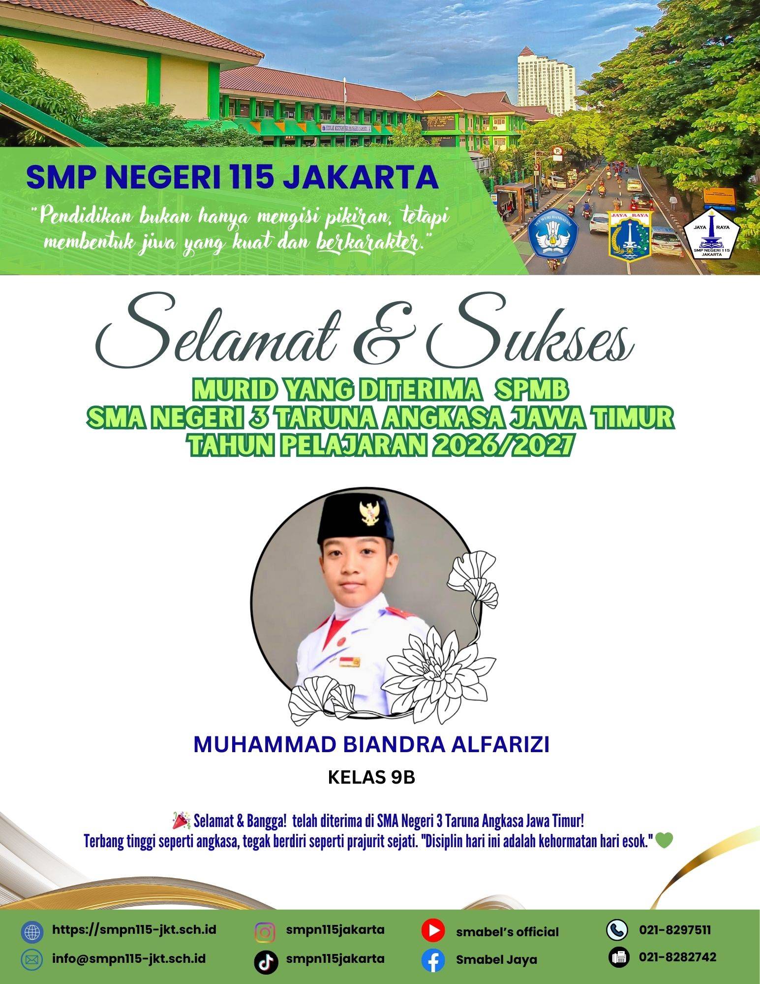 SPMB SMAN 3 TARUNA ANGKASA JAWA TIMUR